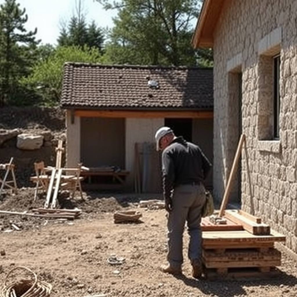 Terrain et maison (illustration)
